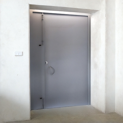 Полуторная дверь серого цвета